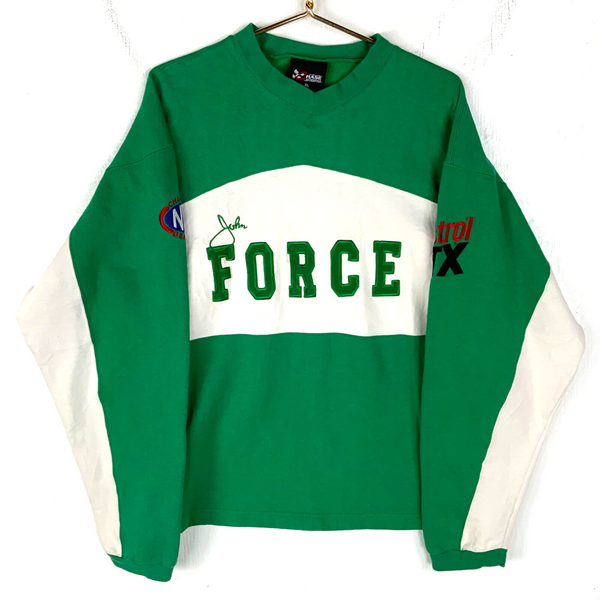 Vintage Nhra Drag Racing Chase Sweatshirt Size XL Green John Force