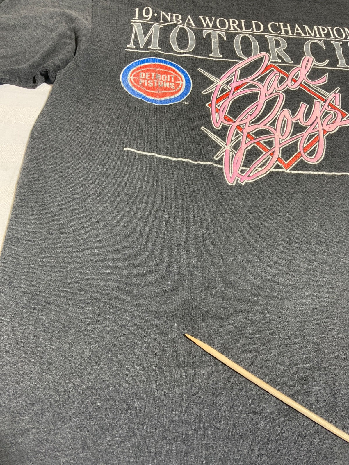Vintage Detroit Pistons Logo 7 T-Shirt XL Bad Boys Motor City 1989 Nba Champ 80s