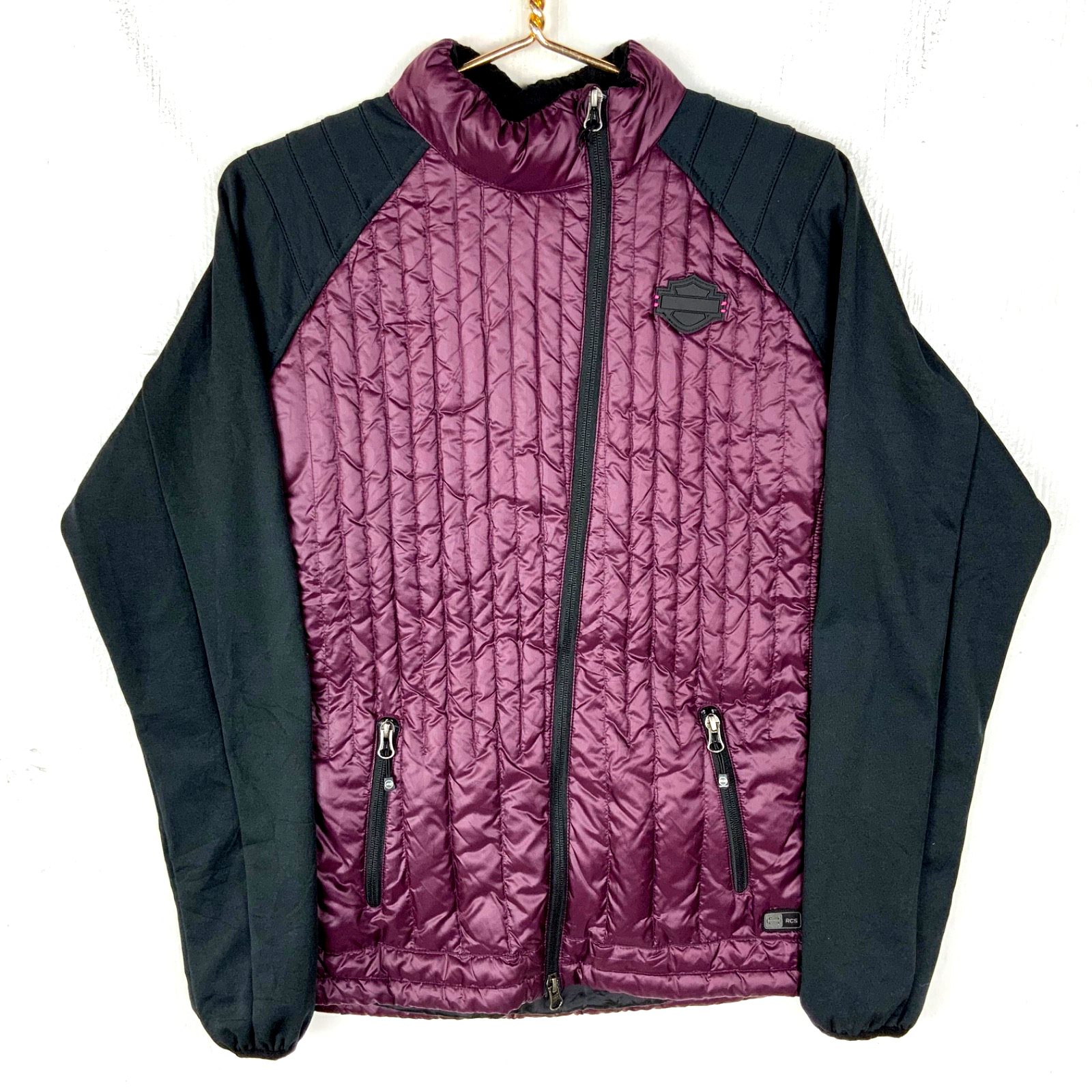 Vintage Harley Davidson Women's Riding Jacket XL Purple Full Zip
