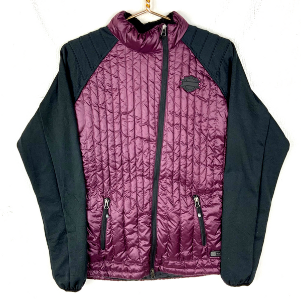 Vintage Harley Davidson Women's Riding Jacket XL Purple Full Zip