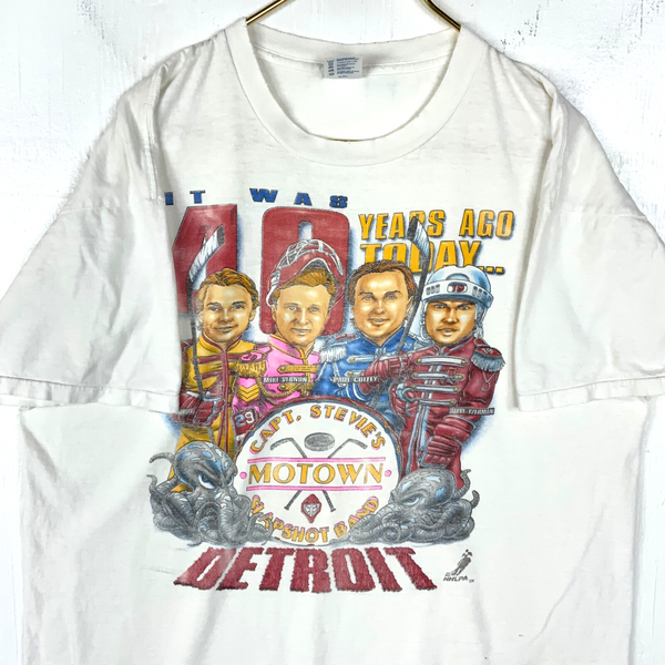 Vintage Detroit Red Wings Caricature Delta T-shirt XL Nhl Cpt. Stevie’s Slapshot