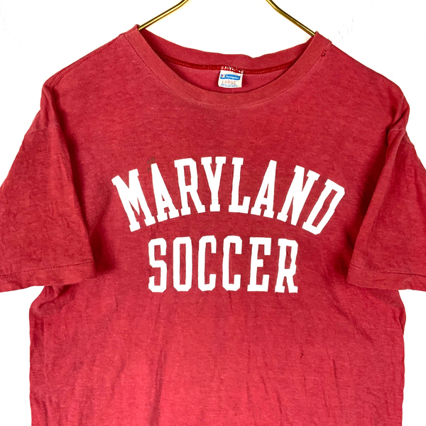Vintage Maryland Terrapins Champion T-Shirt Large Red Made Usa Ncaa Football 70s