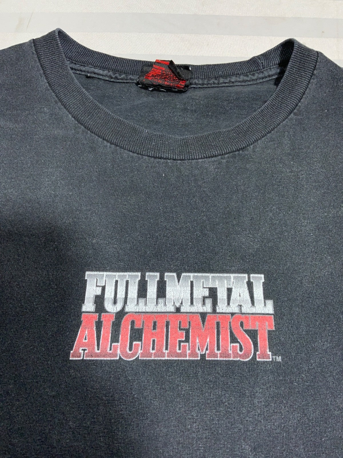 Vintage Fullmetal Alchemist T-Shirt Large Black Double Sided Anime Manga