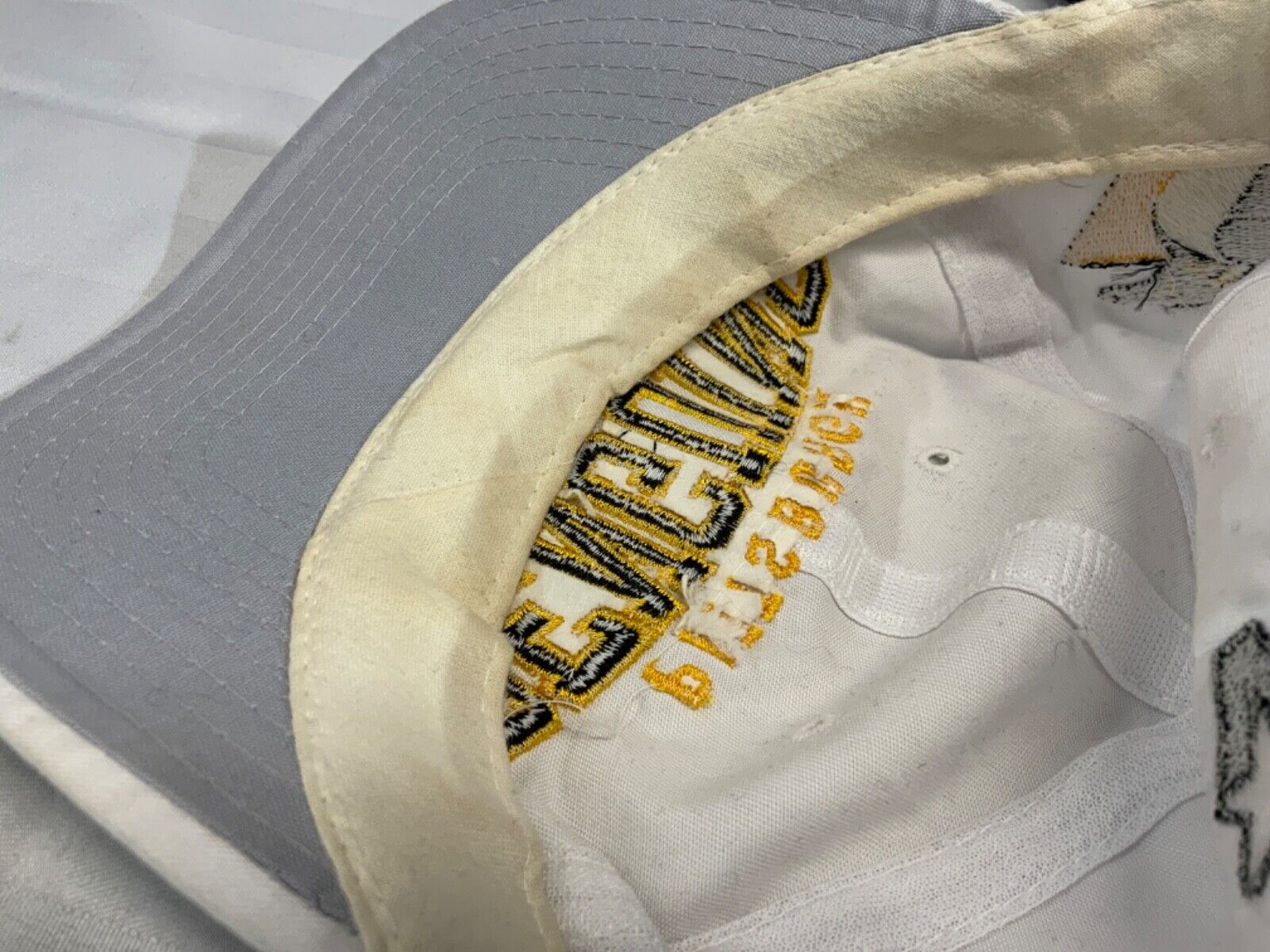 Vintage Pittsburgh Penguins Starter Arch Hat Cap Adjustable White Nhl Hockey