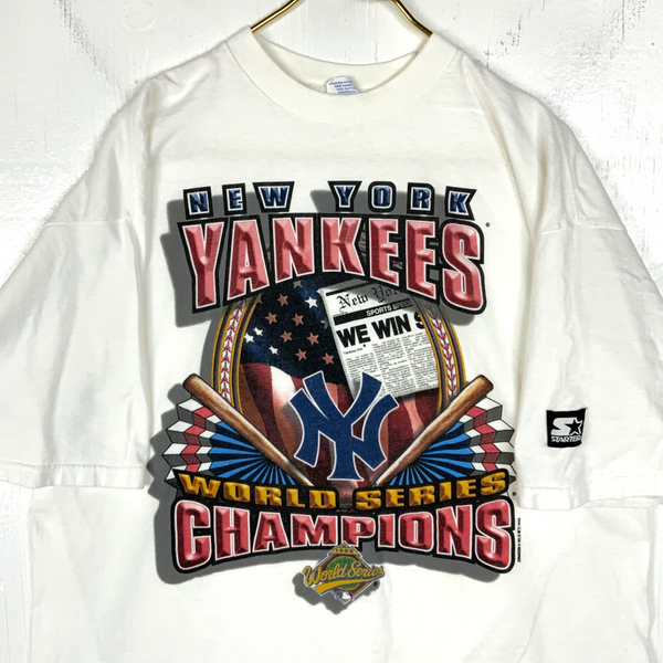 Vintage New York Yankees Starter T-shirt XL White Made Usa 1996 Mlb Champs 90s
