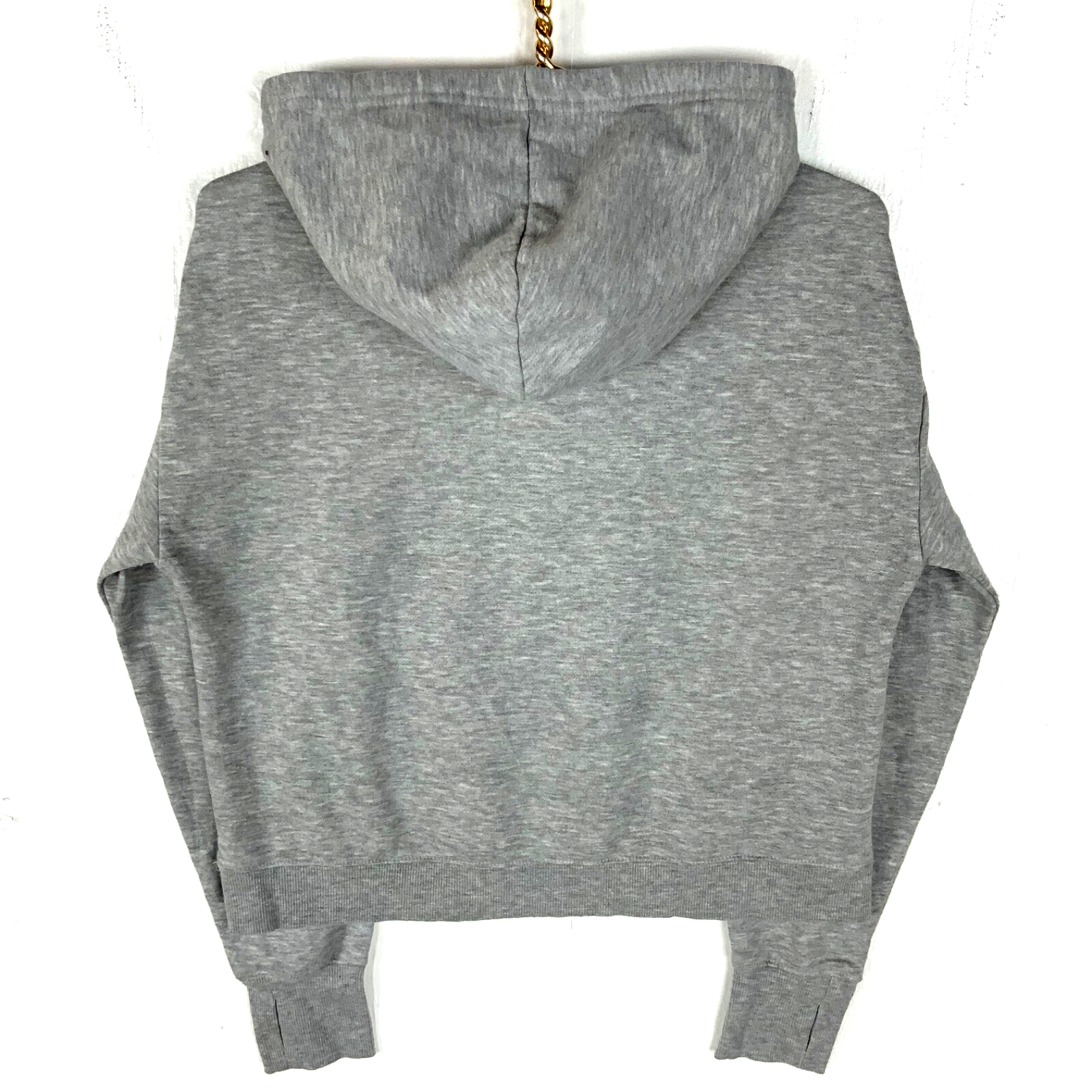 Bebe Women's Sweatshirt Hoodie Medium Gray Bedazzled