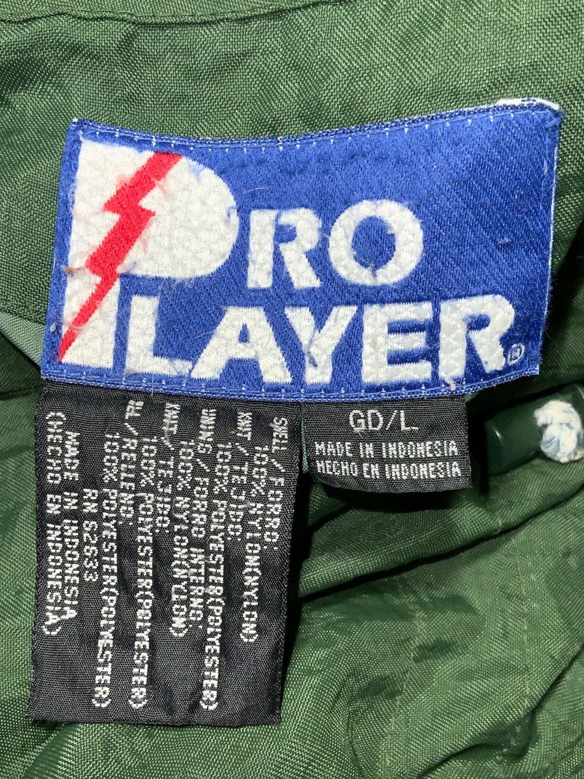 Vintage Green Bay Packers Pro Player Jacket Large Reversible Puffer Full Zip Nfl