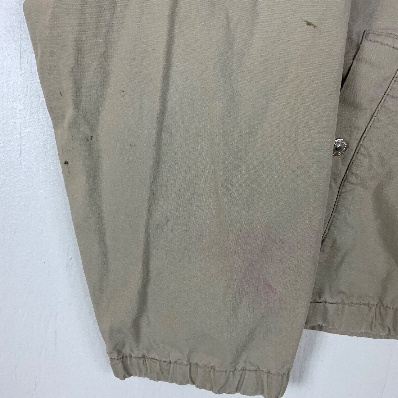 Vintage Tommy Hilfiger Harrington Jacket Large Beige Full Zip 90s