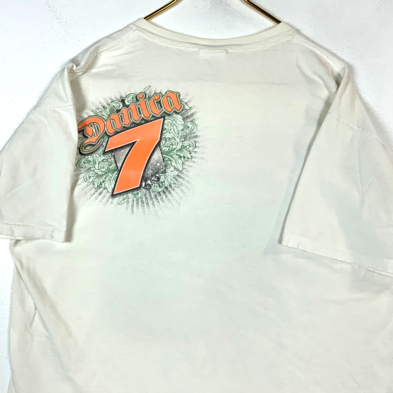 Vintage Nascar Racing Chase T-shirt XL White Double Sided Danica Patrick Y2K