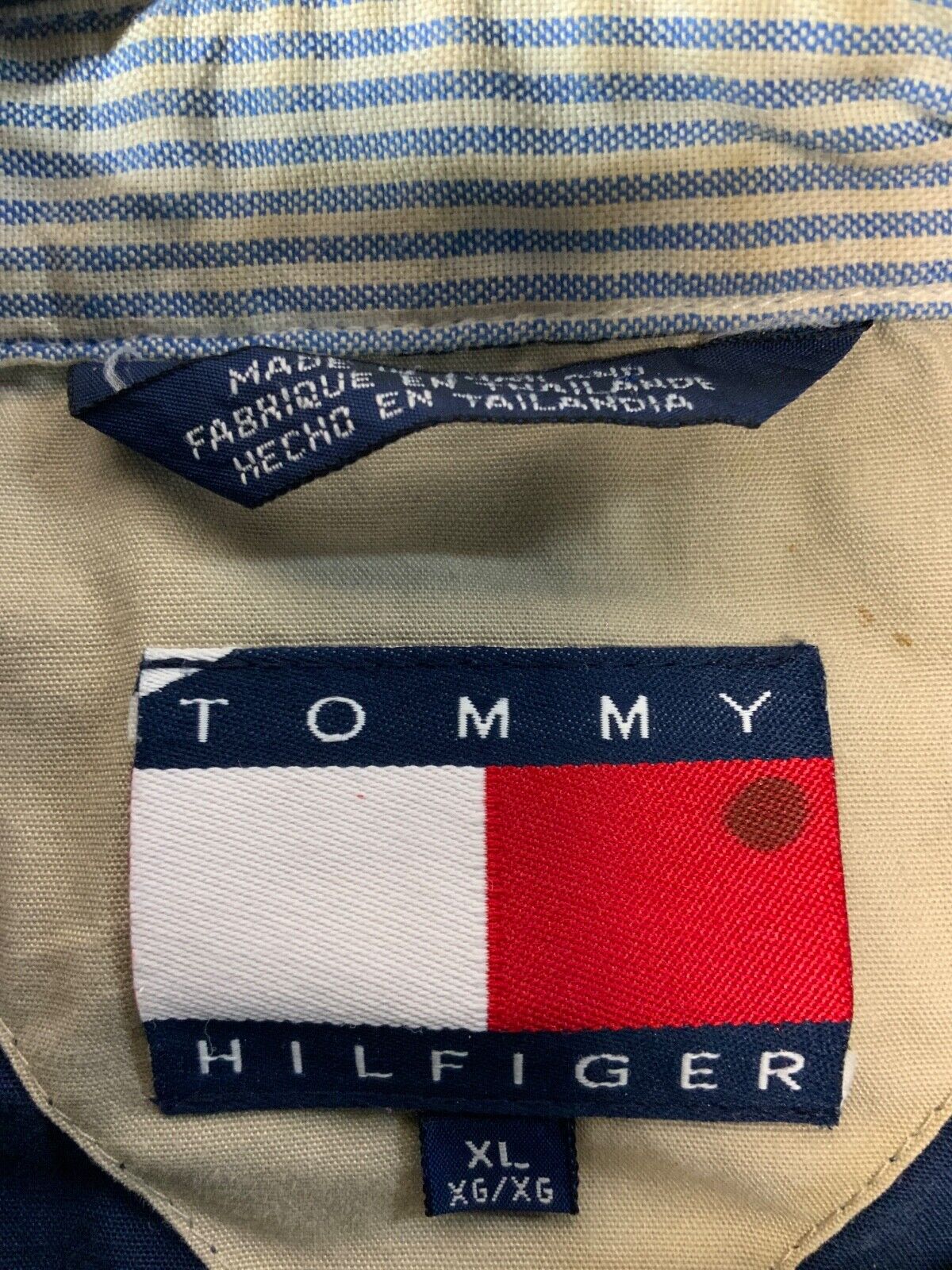 Vintage Tommy Hilfiger Harrington Jacket XL Blue Full Zip 90s