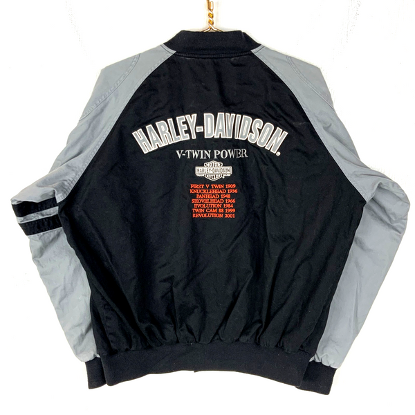 Vintage Harley Davidson Motorcycles Bomber Jacket Large Full Zip Lined