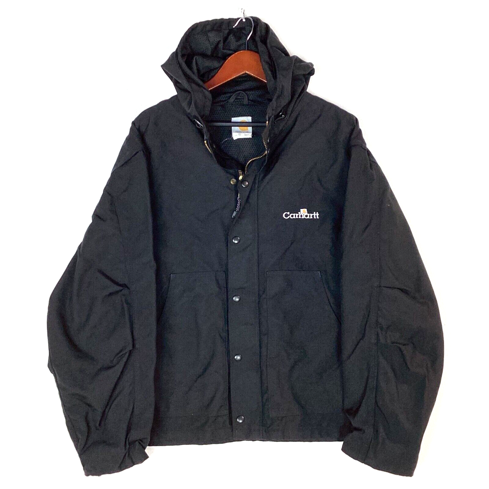 Carhartt Workwear Jacket 2XL Black Full Zip J107 BLK Hooded