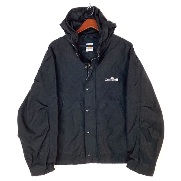 Carhartt Workwear Jacket 2XL Black Full Zip J107 BLK Hooded