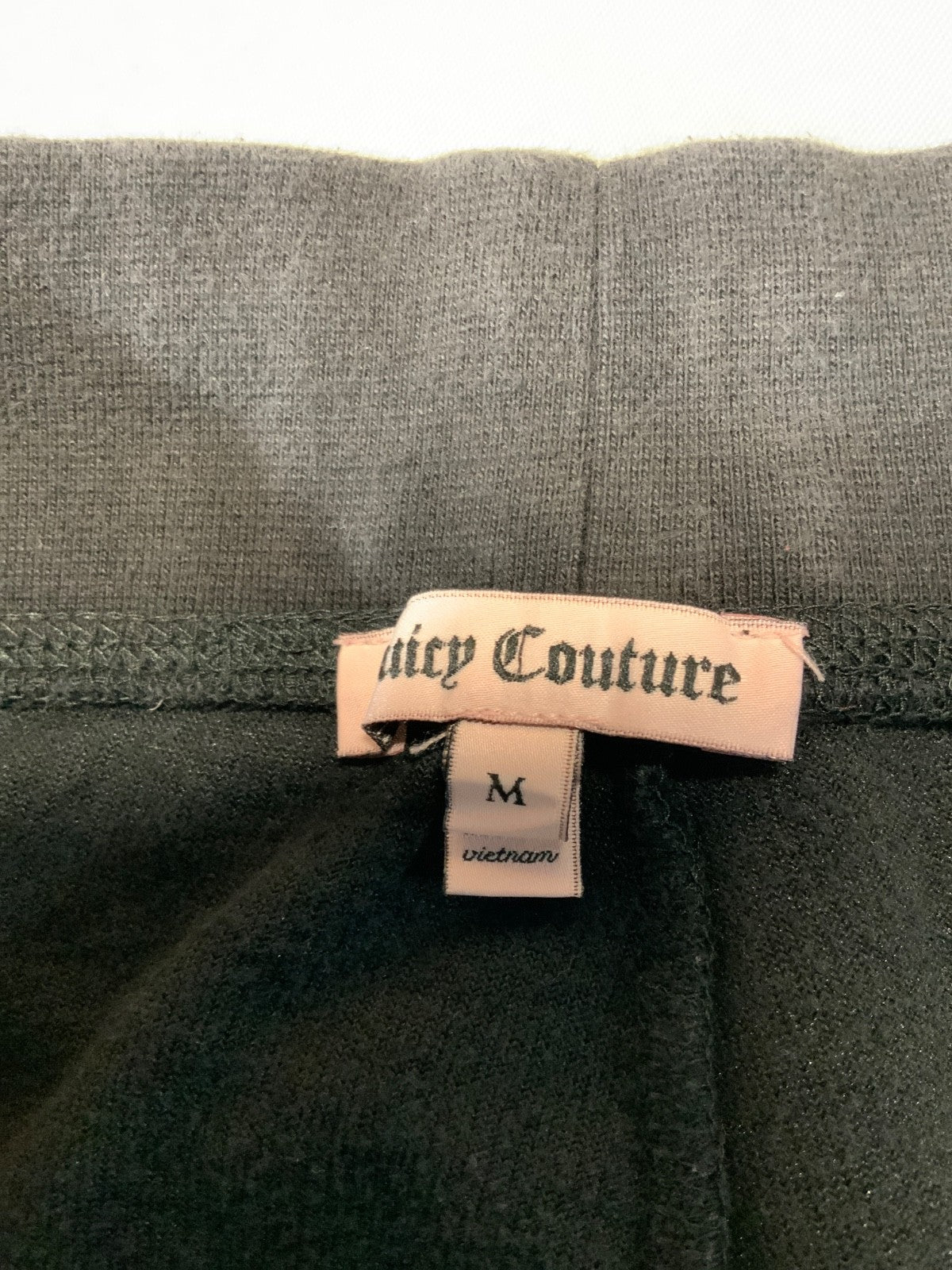 Vintage Juicy Couture Velour Women's Sweat Pants Medium Black Y2k