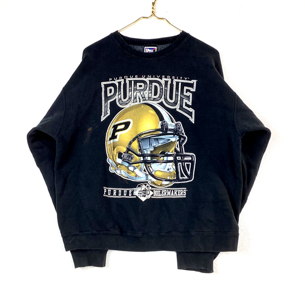 Vintage Purdue Boilermakers Pro Player Sweatshirt Size XL Black Ncaa