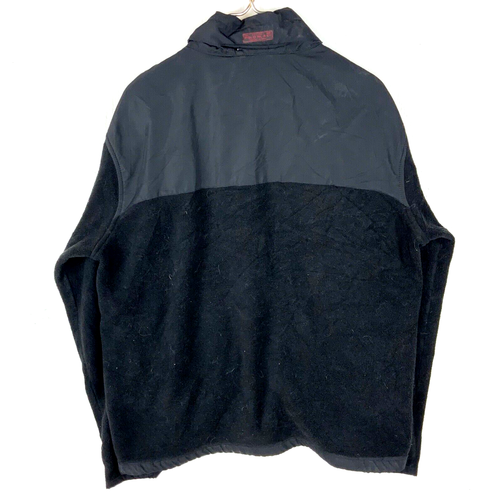 Polo Ralph Lauren Fleece Sweater Jacket Large Black Full Zip