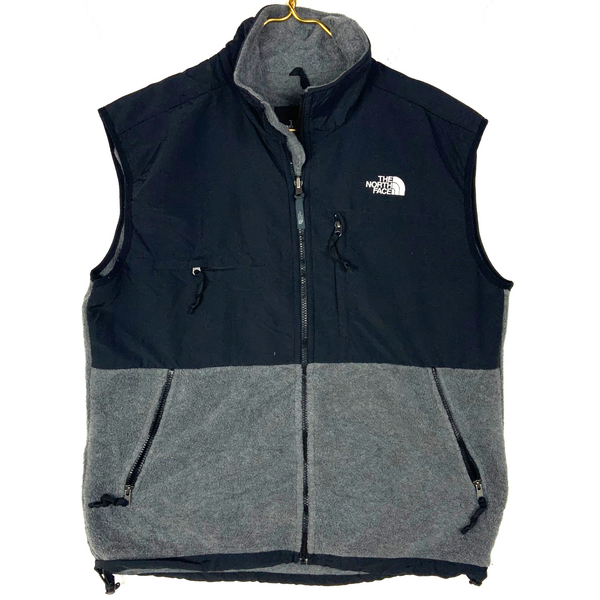 The North Face Denali Fleece Sweater Vest Size Large Gray Full Zip