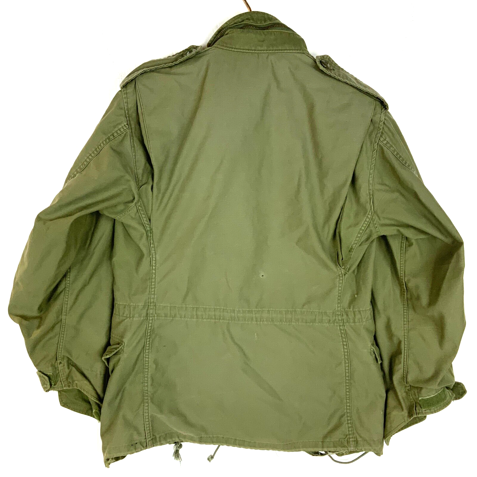 Vintage Us Army Cold Weather Jacket Small Green Snap Button Vietnam Era 1974