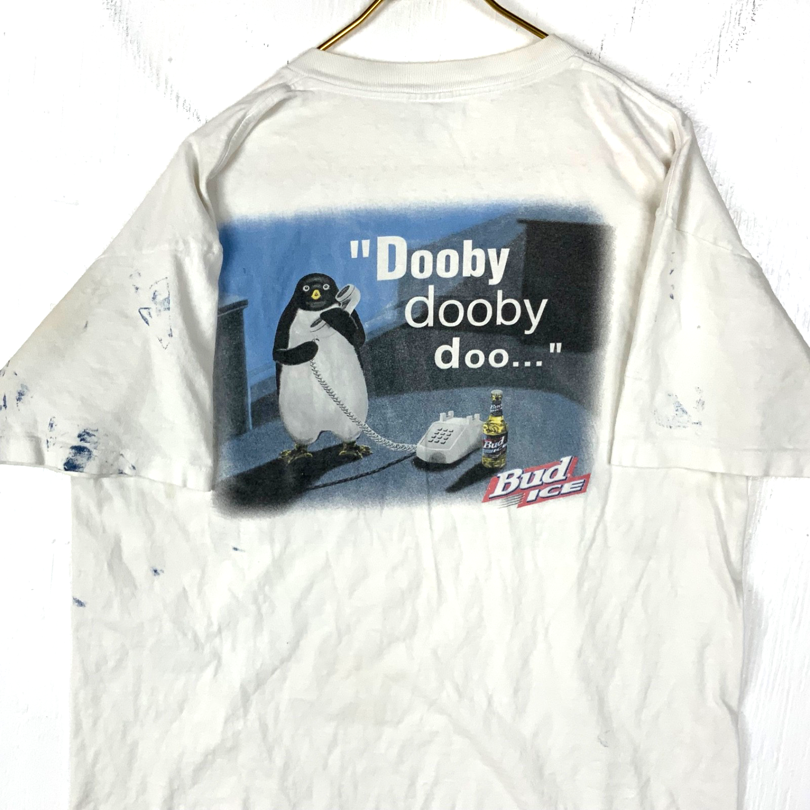 Vintage Bud Ice T-Shirt XL Wild Oats Single Stitch 1996 Beware The Penguins 90s
