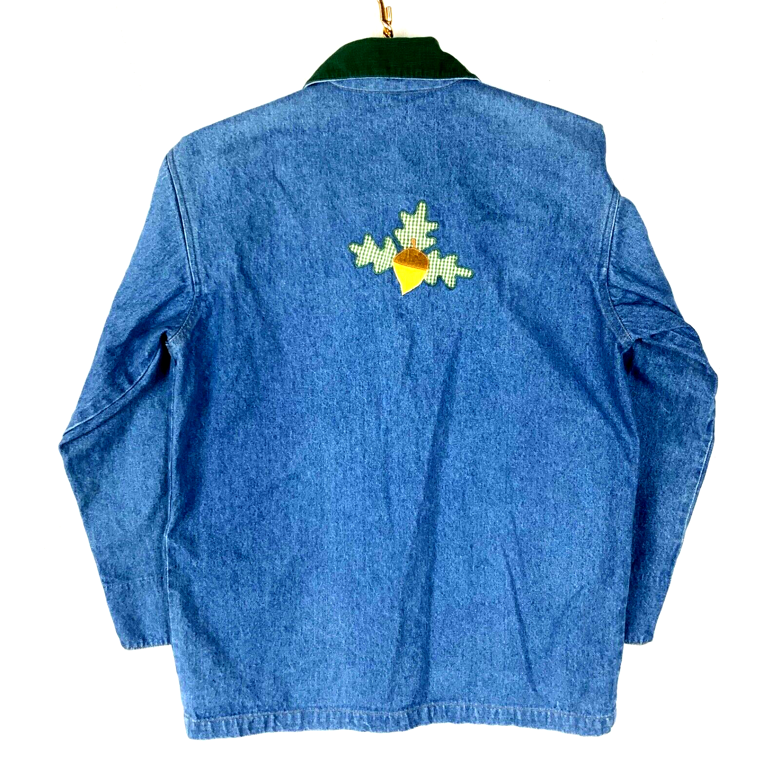 Vintage Casey Coleman Women's Denim Jean Jacket Small Blue Embroidered 90s