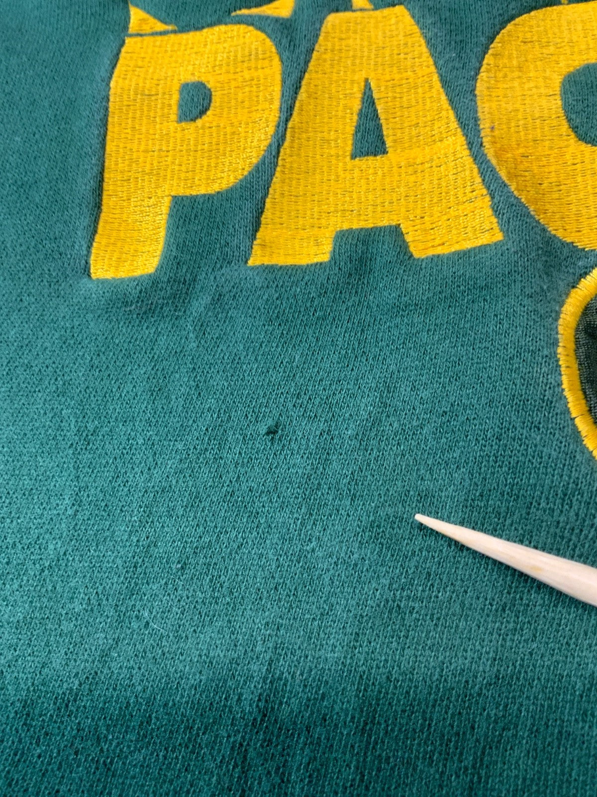 Vintage Green Bay Packers Sweatshirt Large Green Nfl Embroidered