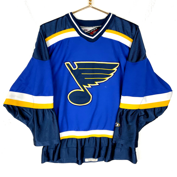 Vintage St Louis Blues Jersey Medium Pro Player Blue Nhl Autographed