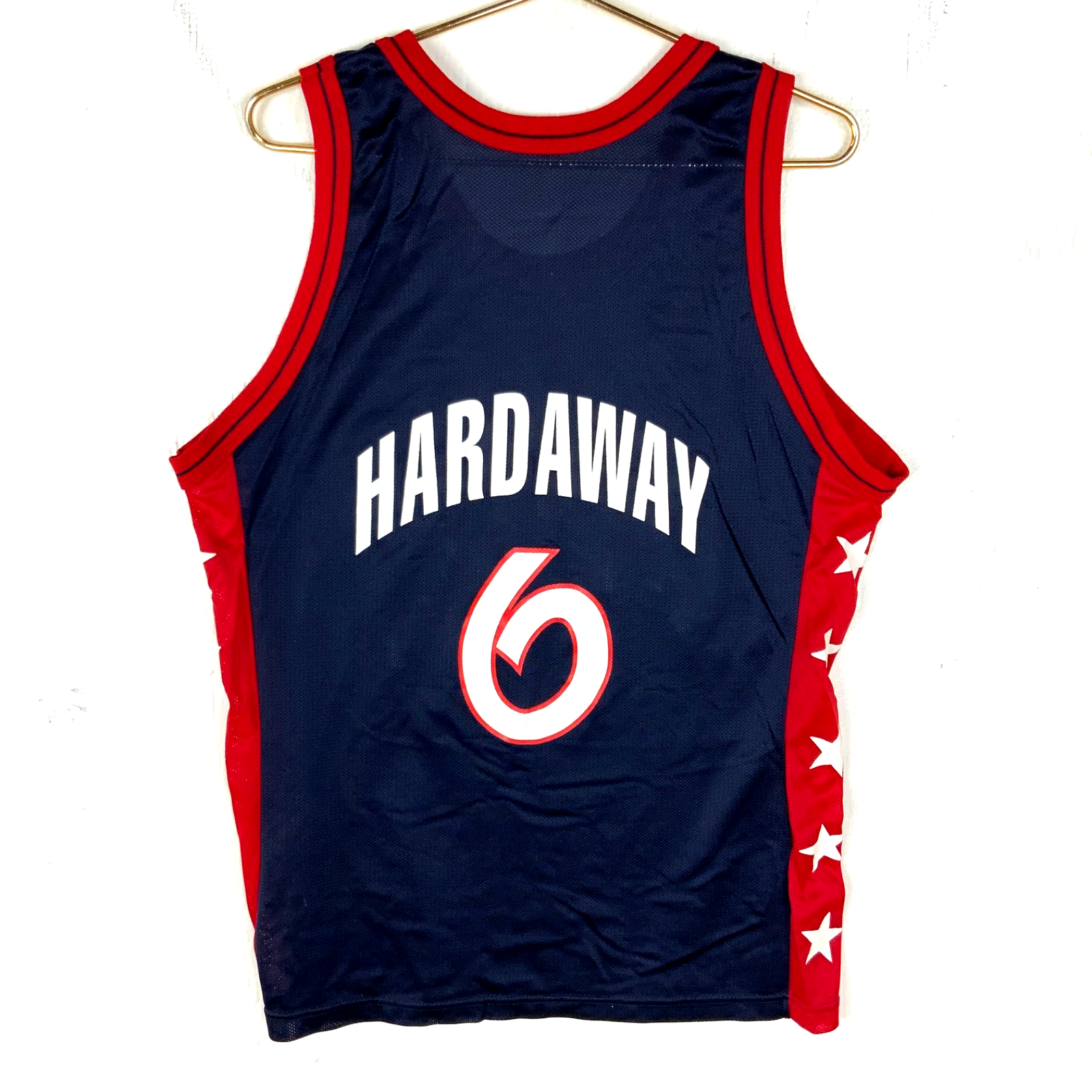 Vintage Team Usa Jersey Size 44 Champion Penny Hardaway Blue Olympics