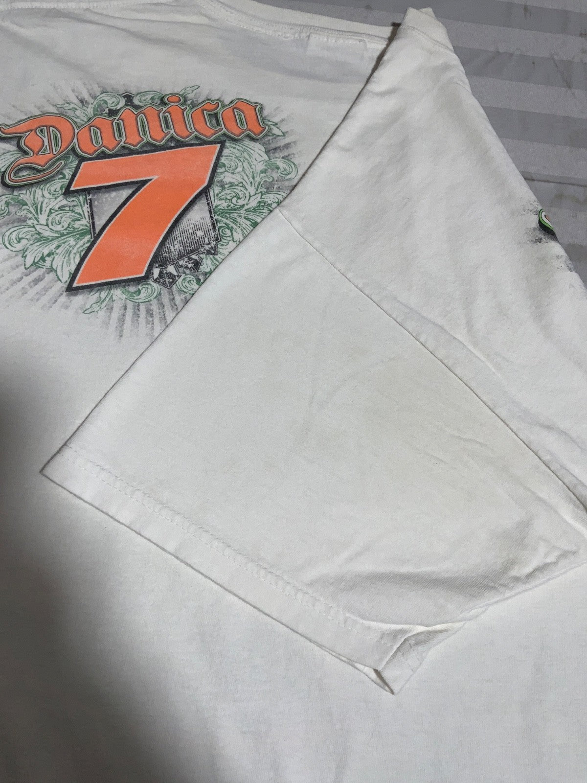 Vintage Nascar Racing Chase T-shirt XL White Double Sided Danica Patrick Y2K