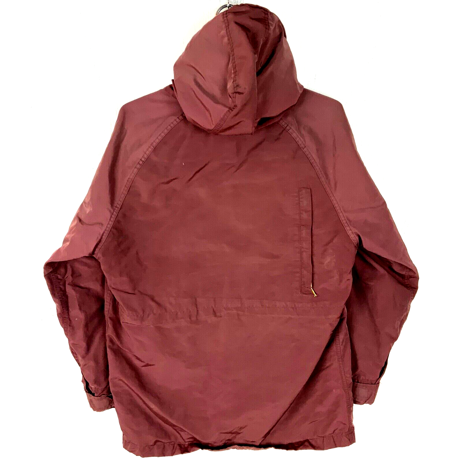 Vintage Woolrich Parka Jacket Medium Red Full Zip Wool Lined 90s