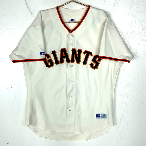 Vintage San Francisco Giants Jersey Size 48 Russell Athletic White Mlb Made Usa