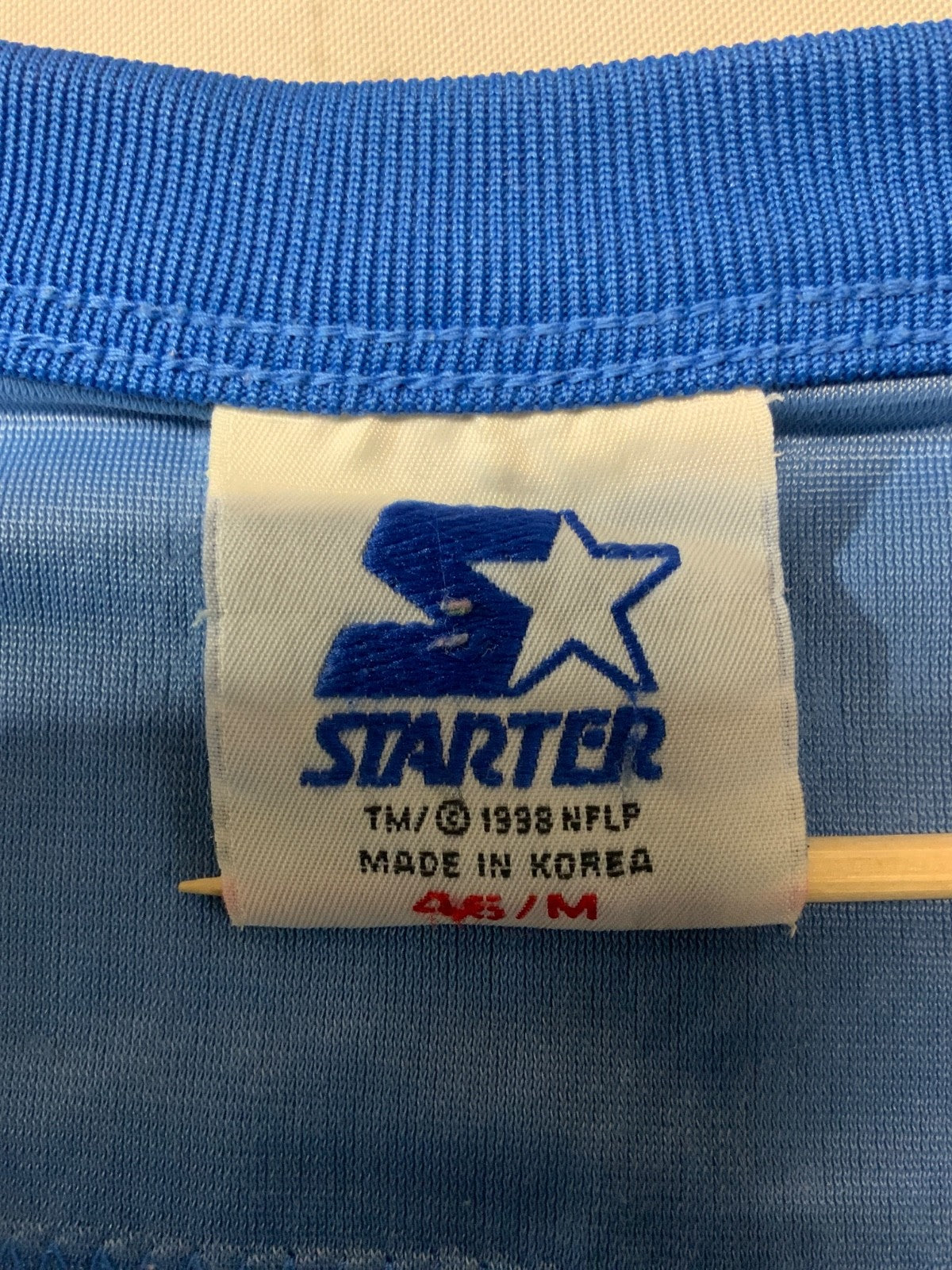 Vintage Detroit Lions Jersey Medium Starter Barry Sanders Blue Nfl