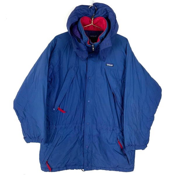 Vintage Patagonia Das Parka Puffer Jacket Size Medium Blue 1996 Full Zip 90s
