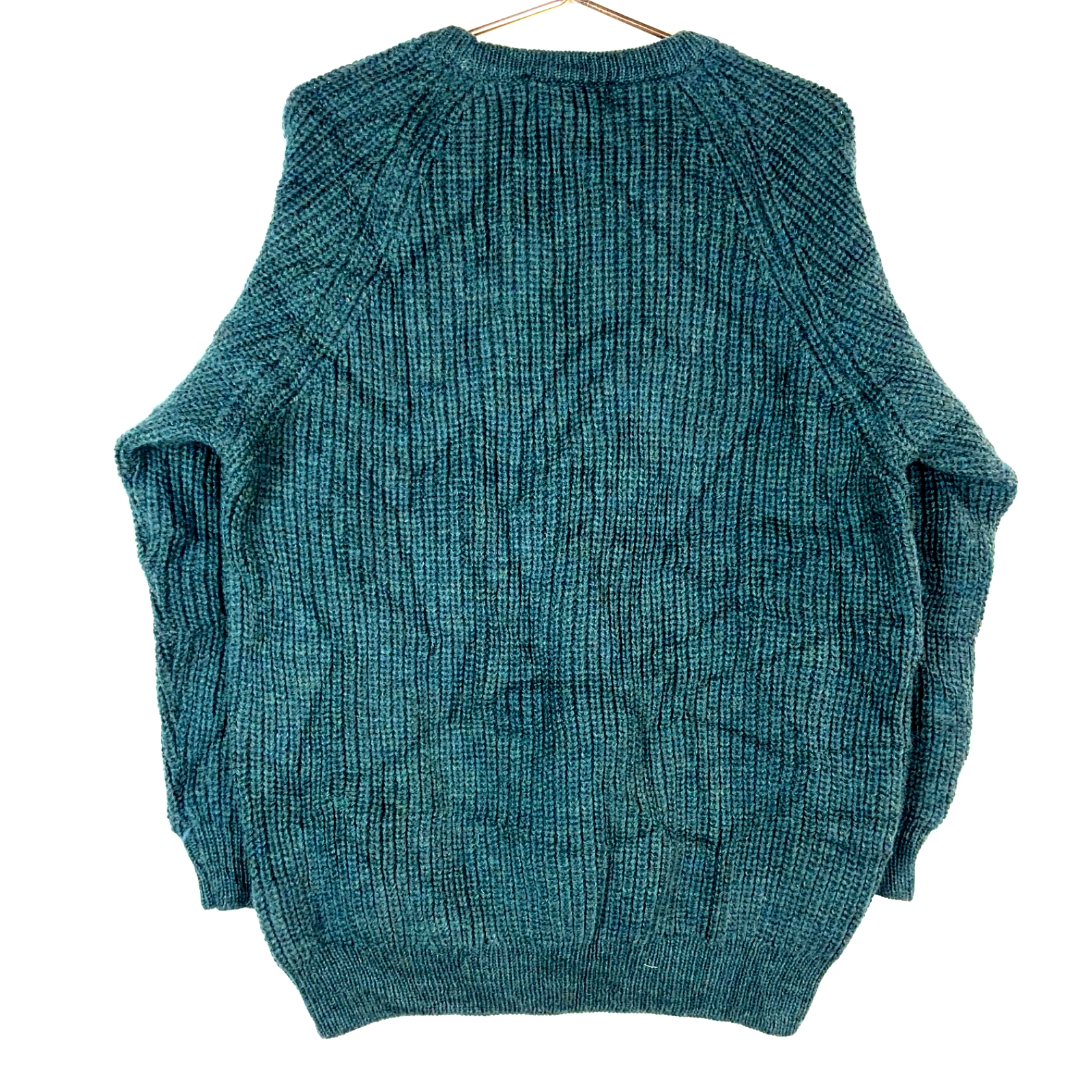 Vintage Aran Crafts Wool Knit Sweater 2XL Green Crewneck 90s