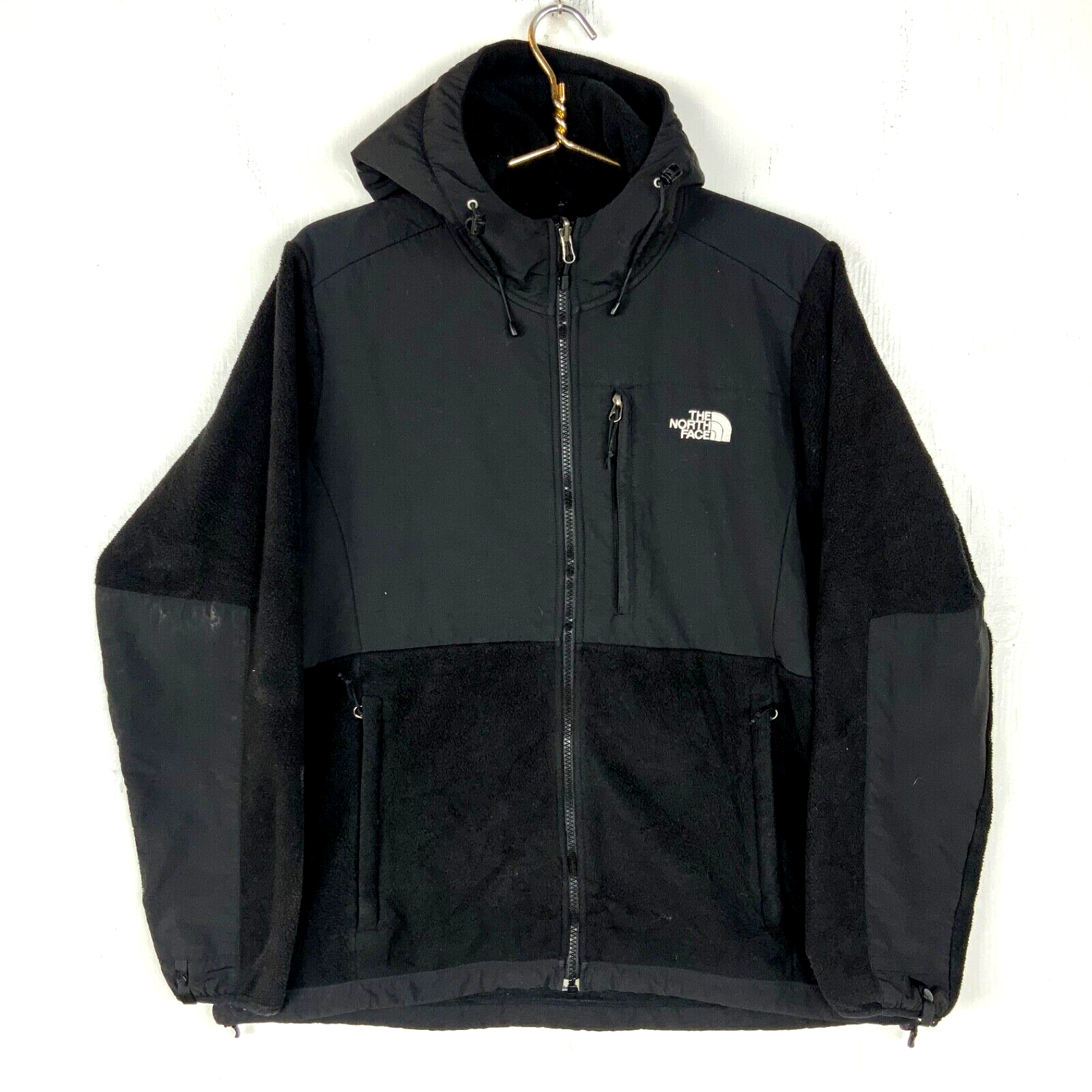 The North Face Denali Fleece Sweater Jacket Womens XL Black Hoodie Full Zip