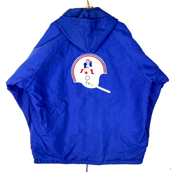Vintage New England Patriots Champion Puffer Jacket XL Blue Nfl Full Zip