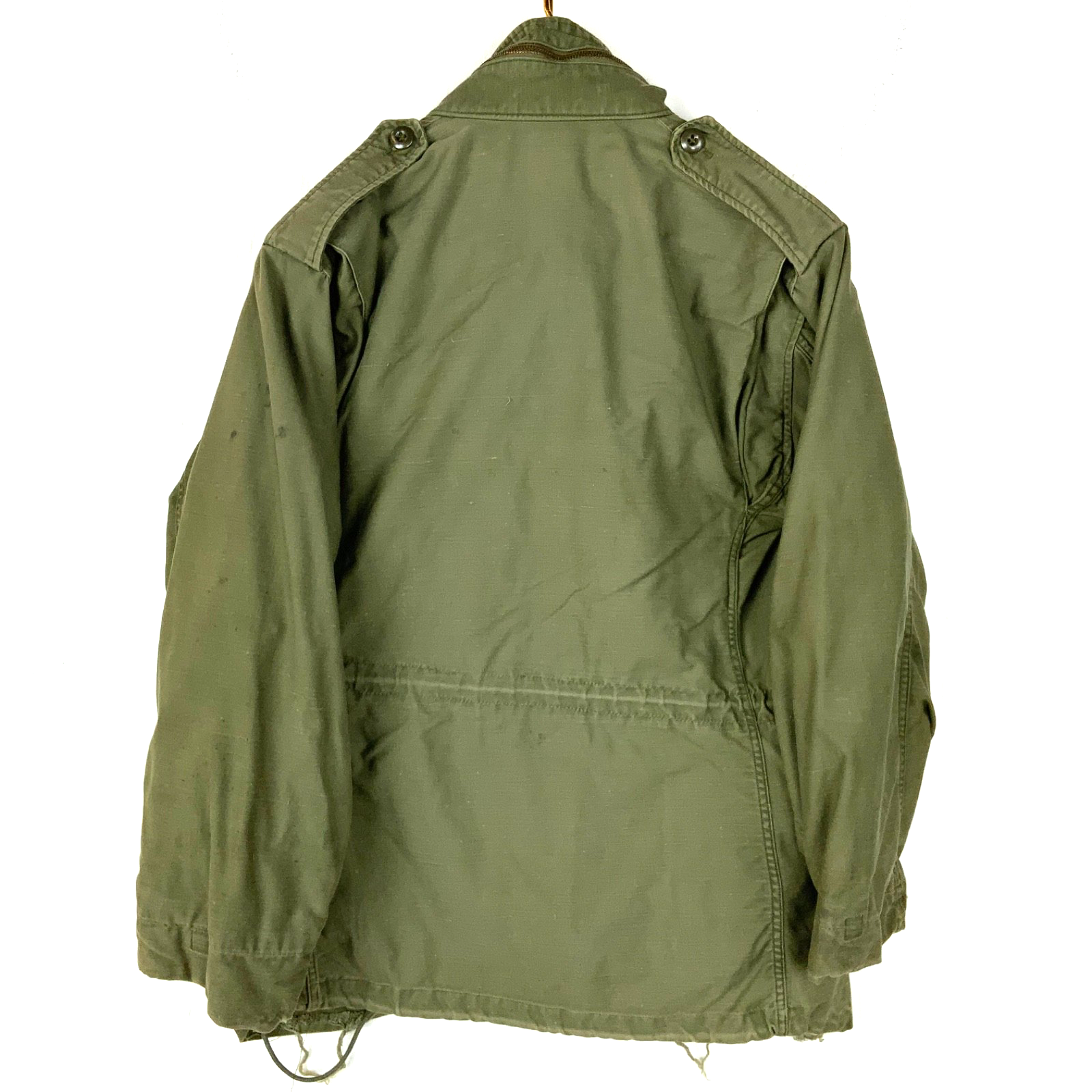 Vintage Us Army Og-107 Jacket Size Small Green Snap Button Vietnam Era 60s 70s