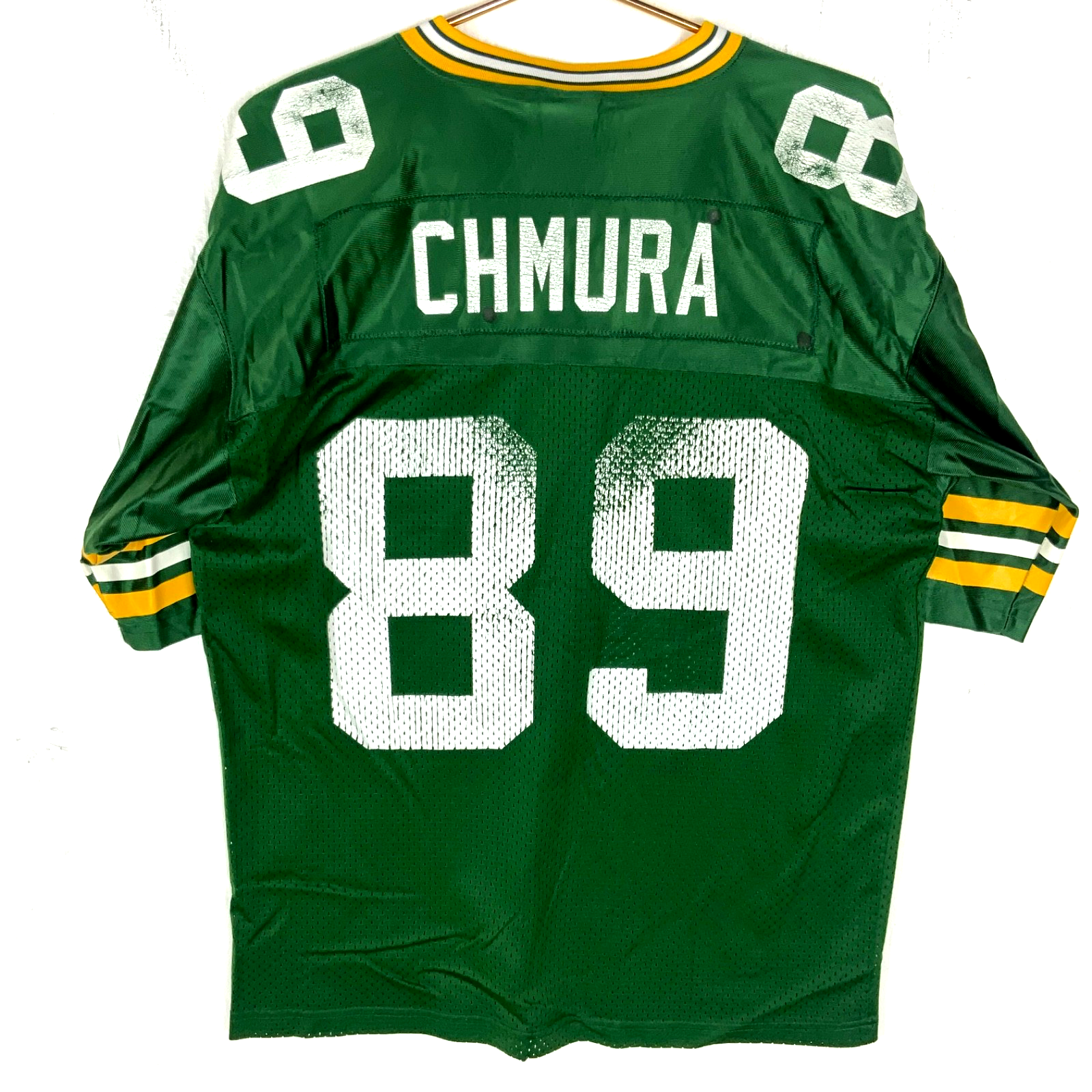 Vintage Green Bay Packers Jersey Medium Starter Mark Chmura Green Nfl