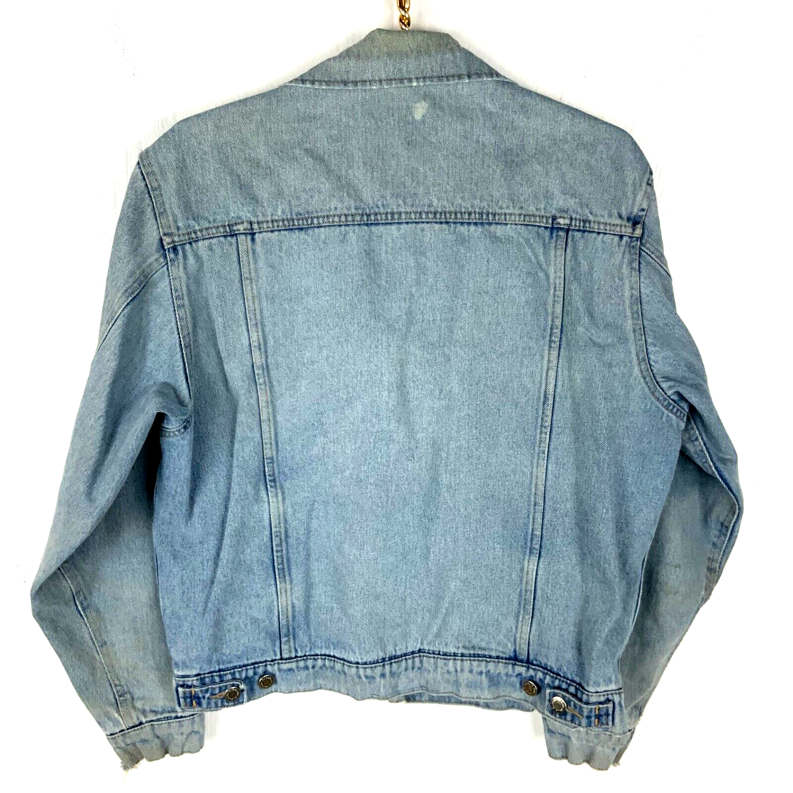 Vintage Wrangler Hero Denim Jean Jacket Medium Blue Light Wash Lined