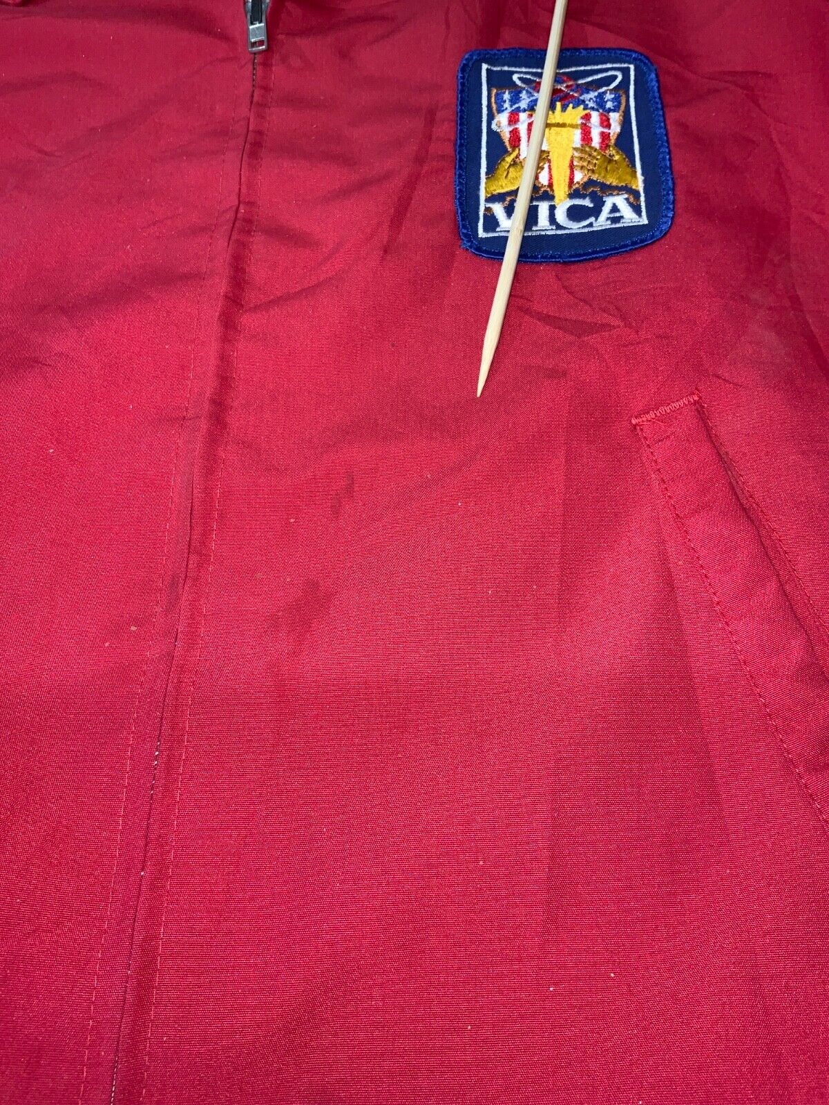 Vintage 1970s Harrington Jacket XL Red Full Zip Made In Usa Tamarack 70s