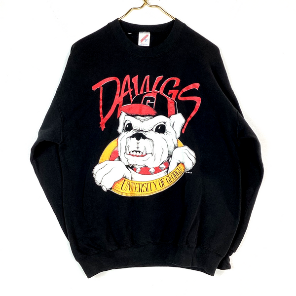 Vintage Georgia Bulldogs Sweatshirt Size XL Black Made In Usa Ncaa 90s