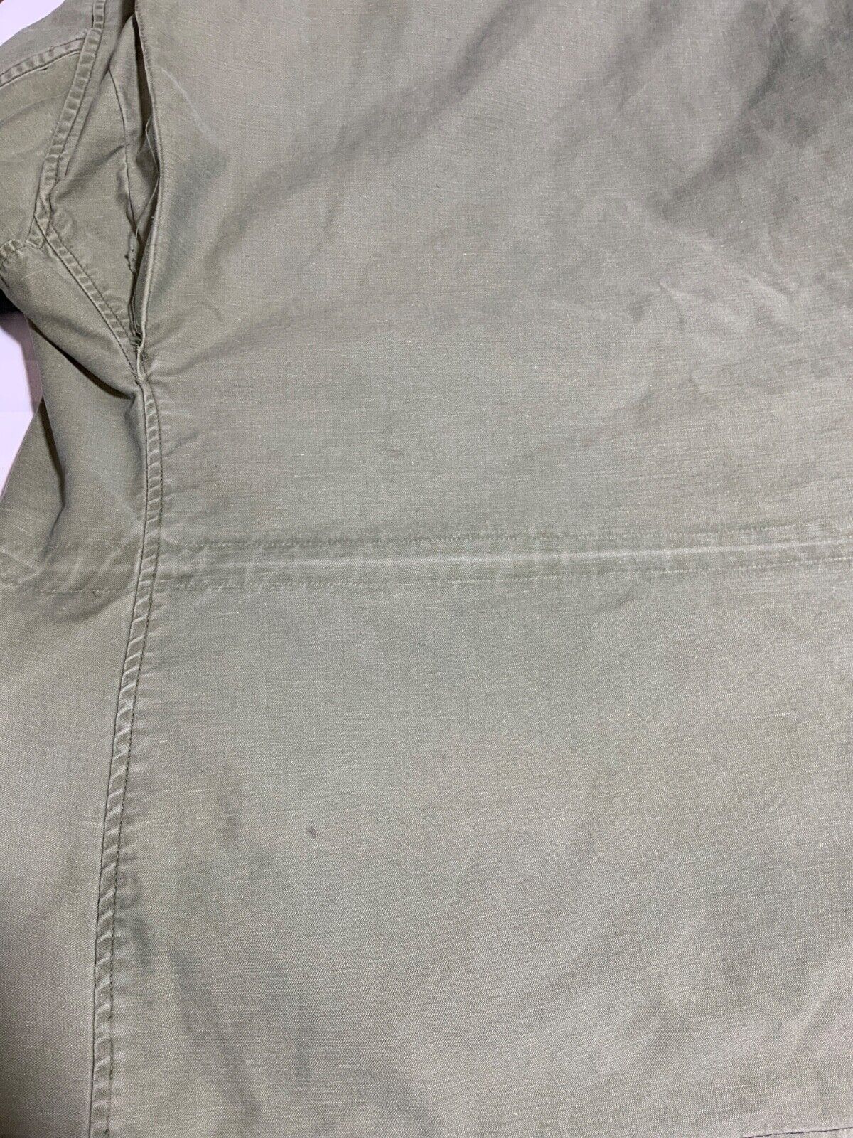 Vintage Military Og-107 Jacket Medium Green Full Zip Distressed Vietnam Era 60s