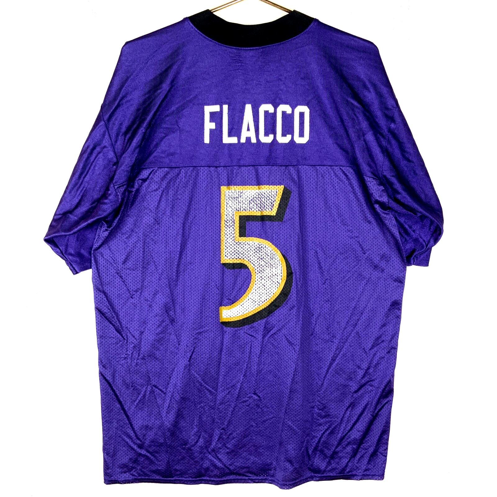 Baltimore Ravens Jersey Large Reebok Joe Flacco Purple Nfl
