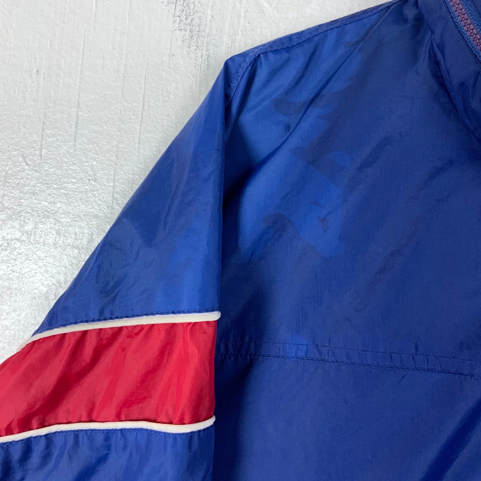 Vintage New York Giants Starter Jacket Large Windbreaker Blue Nfl Full Zip