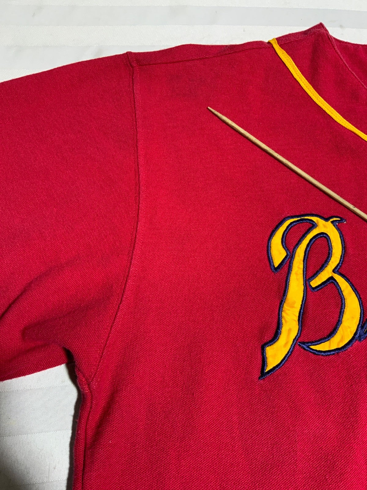 Vintage Atlanta Braves Jersey Medium Red Mirage Cooperstown Mlb Baseball