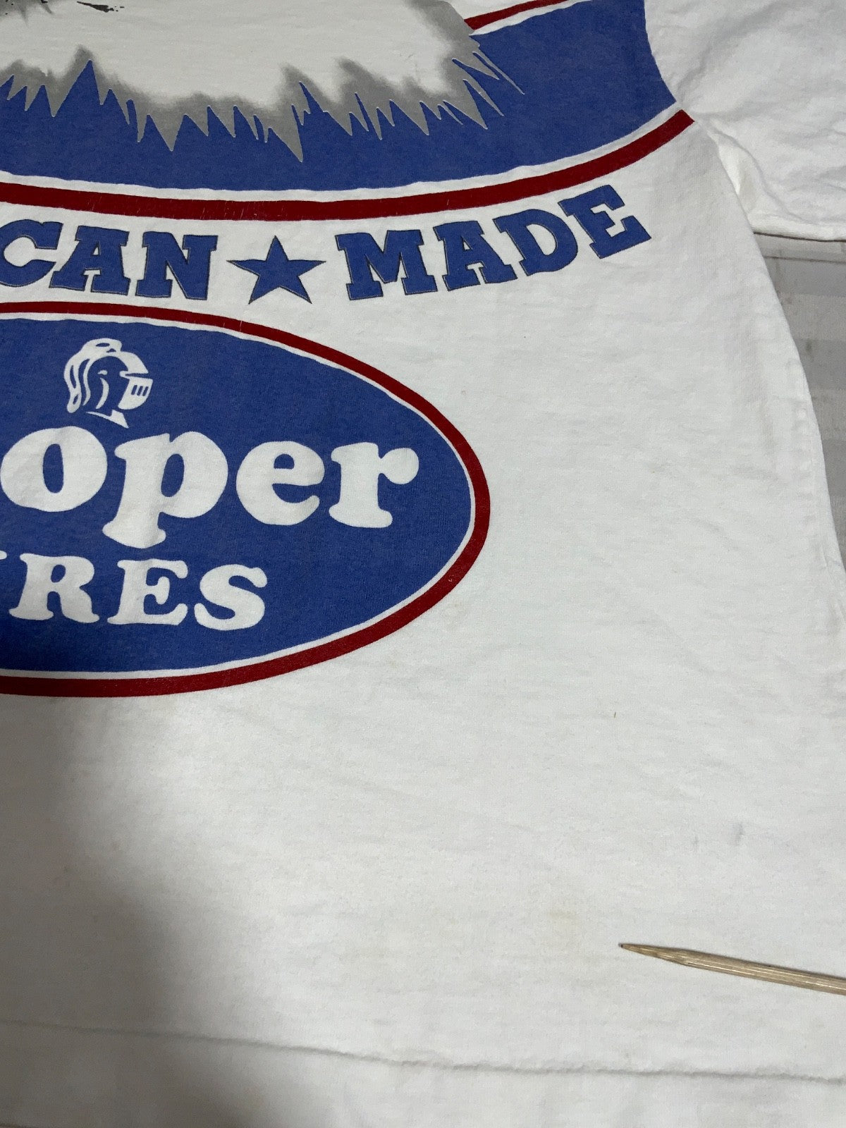 Vintage Cooper Tires T-Shirt Large Usa Eagle Single Stitch American Made 90s