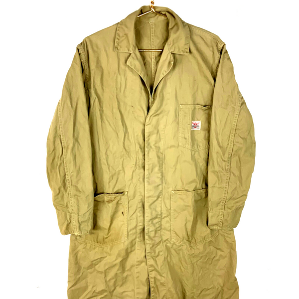 Vintage Carhartt Chore Jacket Size Small Brown Workwear 1950s Reproduction