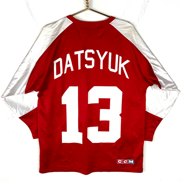 Vintage Detroit Red Wings Jersey Medium Ccm Pavel Datsyuk Red Nhl Satin