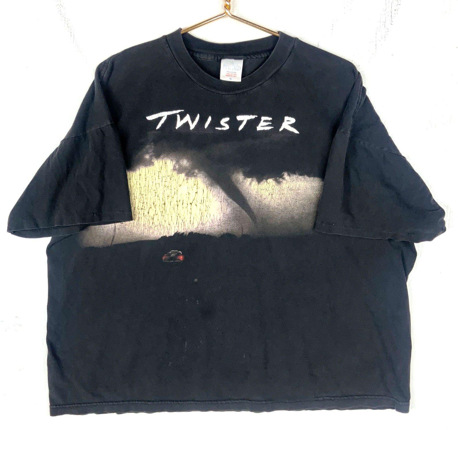 Vintage Twister Movie T-Shirt XL Black Single Stitch 90s