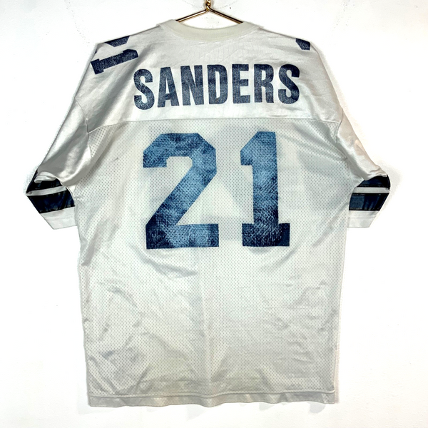 Vintage Dallas Cowboys Jersey Size 44 Champion Deion Sanders White Nfl