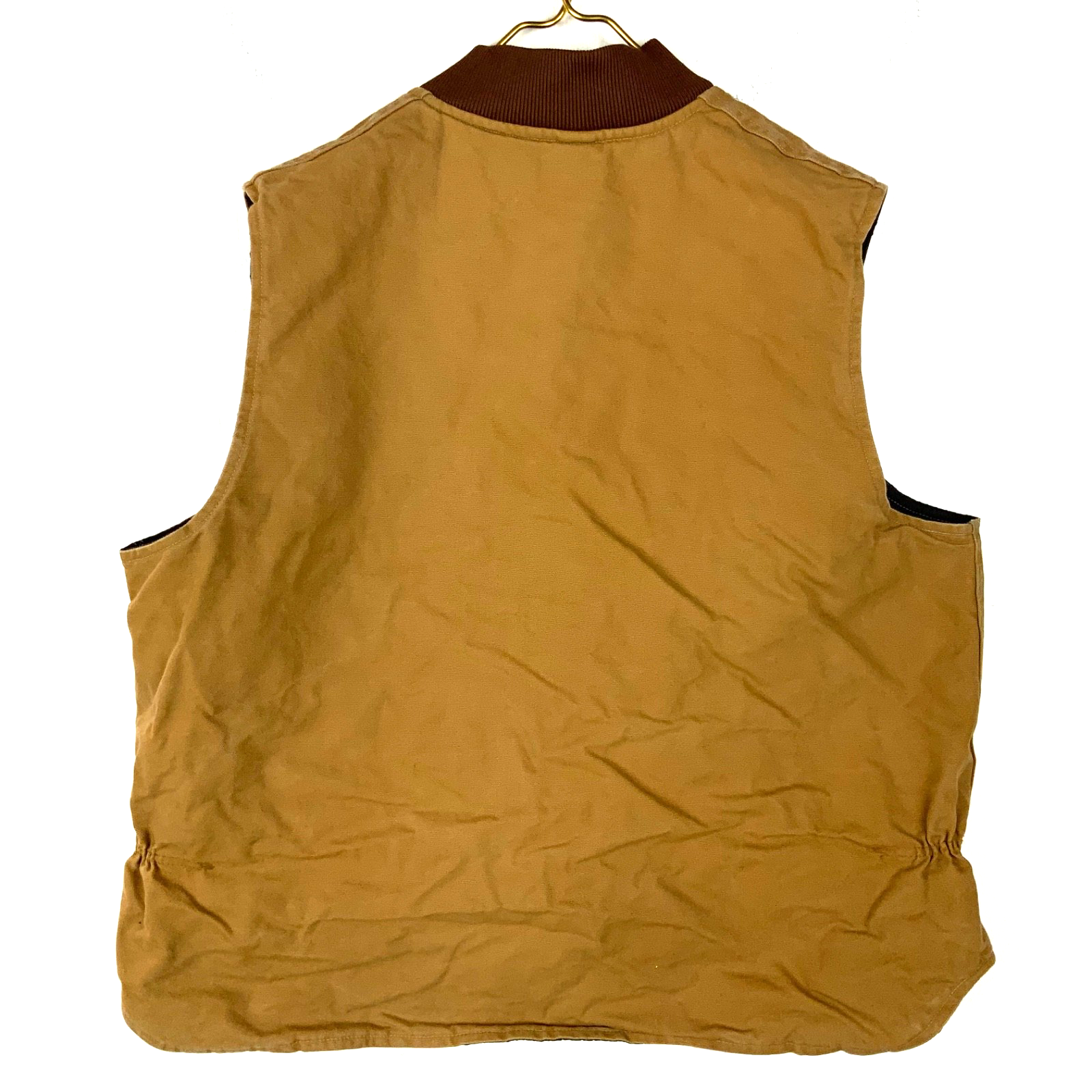 Carhartt Vest Size 3XL Brown Made Usa Full Zip Work Wear V01 BRN